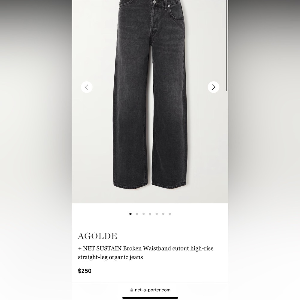 Agolde Charcoal High-Rise Jeans